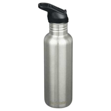 Бутилка от неръждаема стомана Klean Kanteen Classic 27oz (w/Flip Seal Sport) сребърен Brushed Stainless