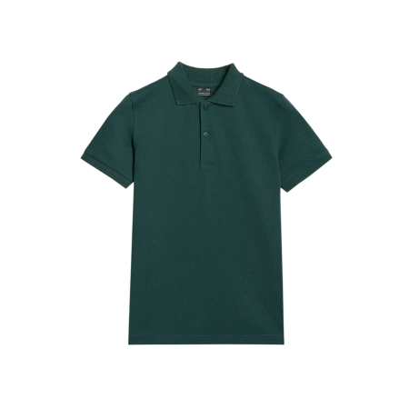 Детска тениска 4F Polo Shirt M614 Dark Green тъмно зелен DARK GREEN