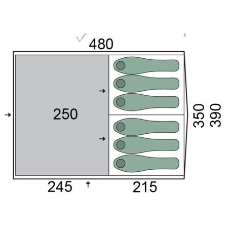 Палатка Pinguin Interval 6 Steel