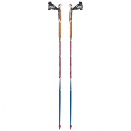 Дамски туристически щеки TSL Trail Carbon 4 Cork Cross Sky розов/син