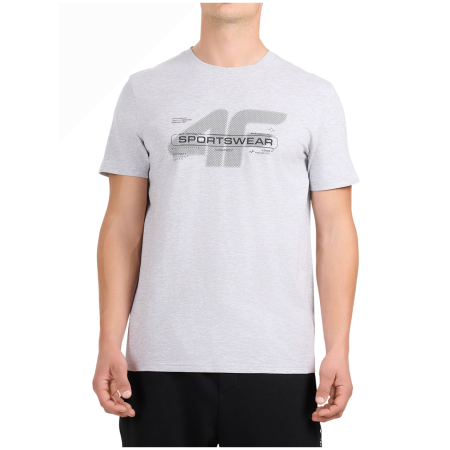 Мъжка тениска 4F Tshirt M3565 сив Cold Light Grey Melange