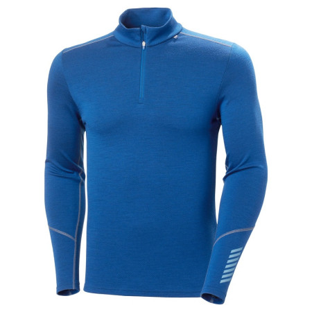 Мъжка функционална тениска Helly Hansen Lifa Merino Midweight 1/2 Zip син
