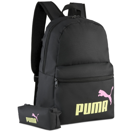 Градска раница Puma Phase Backpack Set черен/жълт PUMA Black-Fizzy Light