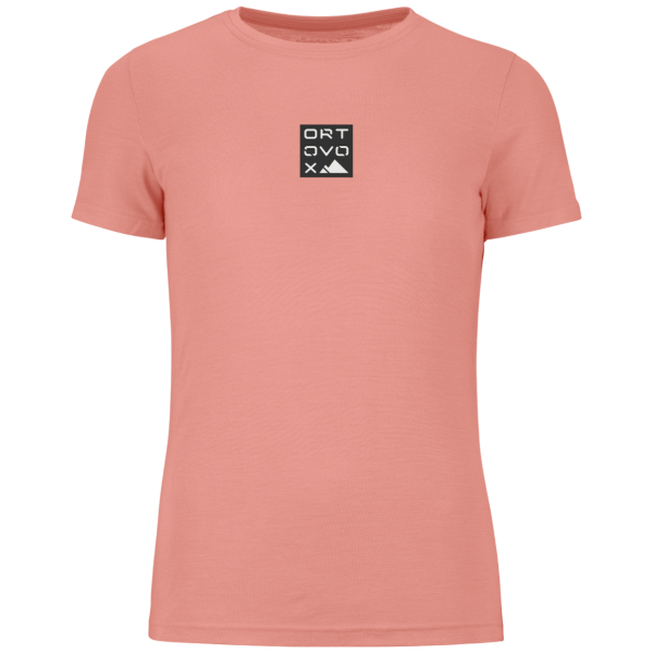 Дамска тениска Ortovox 185 Merino Square T-shirt Women's розов Bloom