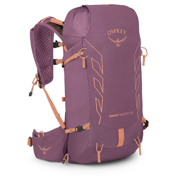 Дамска туристическа раница Osprey Tempest Velocity 20 лилав pashmina/melon