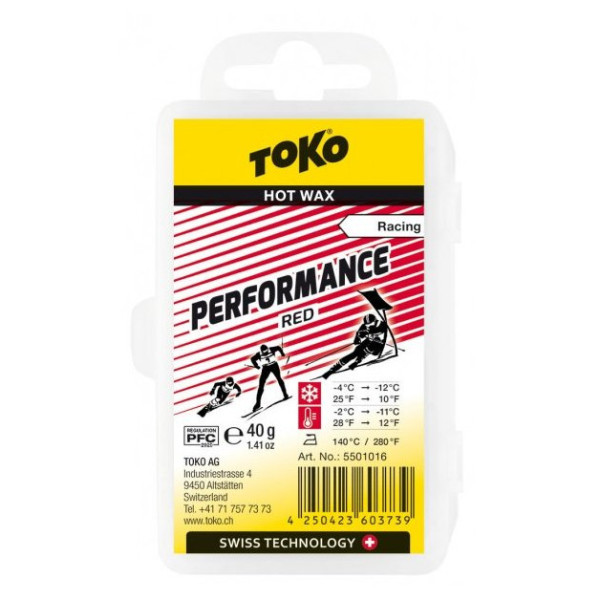 Восък TOKO Performance червен 40 г TripleX