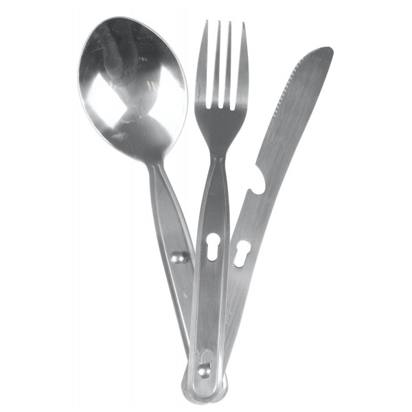 Комплект прибори Bo-Camp Cutlery set сребърен