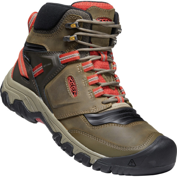 Мъжки обувки Keen Ridge Flex Mid Wp тъмно зелен DarkOlive/Ketchup