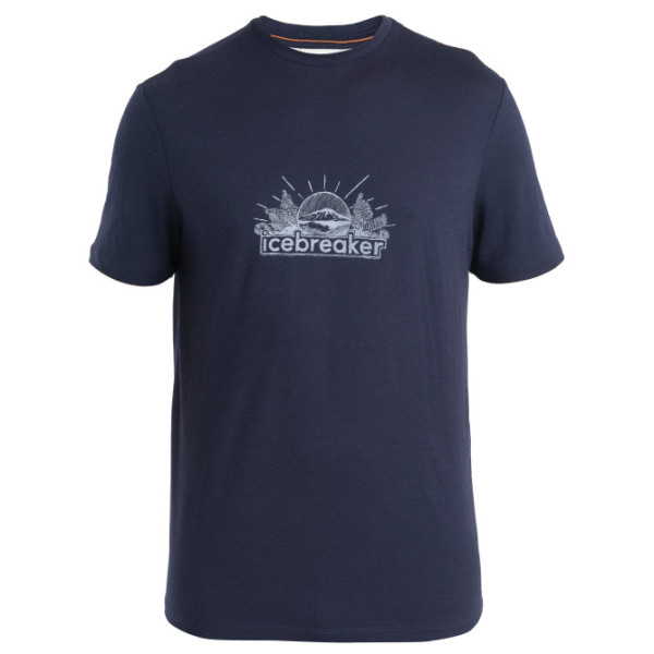 Мъжка тениска Icebreaker Men Merino 150 Tech Lite III SS Tee IB Grown Naturally тъмно син Midnight Navy