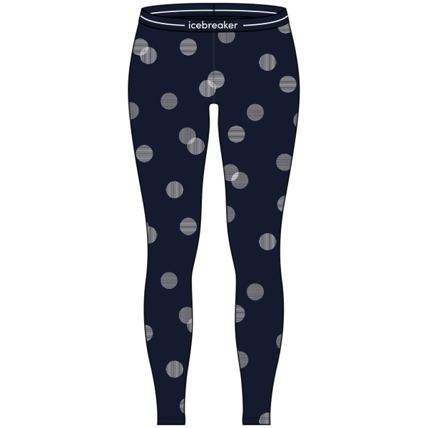 Дамско функционално долно бельо Icebreaker W Mer 260 Vertex Leggings FallFlakes тъмно син Midnight Navy/Snow/J