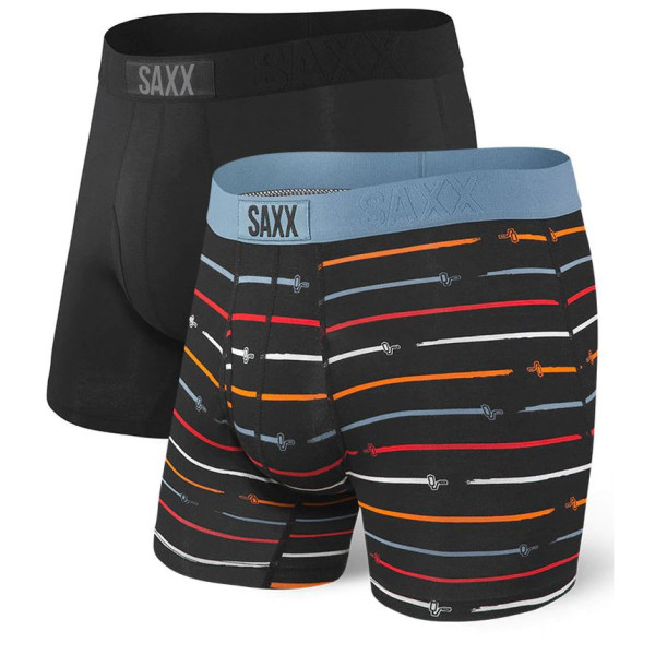 Боксерки Saxx Ultra Boxer Brief Fly 2Pk смес от цветове Black/Paintroller