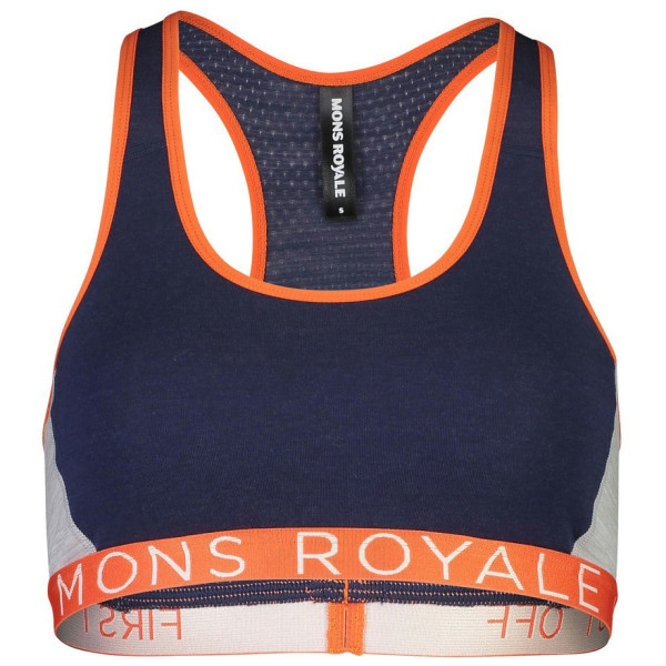 Сутиен Mons Royale Sierra Sports Bra (2020) син/оранжев Navy/OrangeSmash