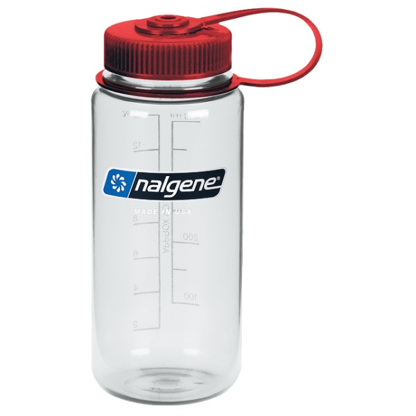 Бутилка Nalgene Wide Mouth 0,5l прозрачен Clear/Red