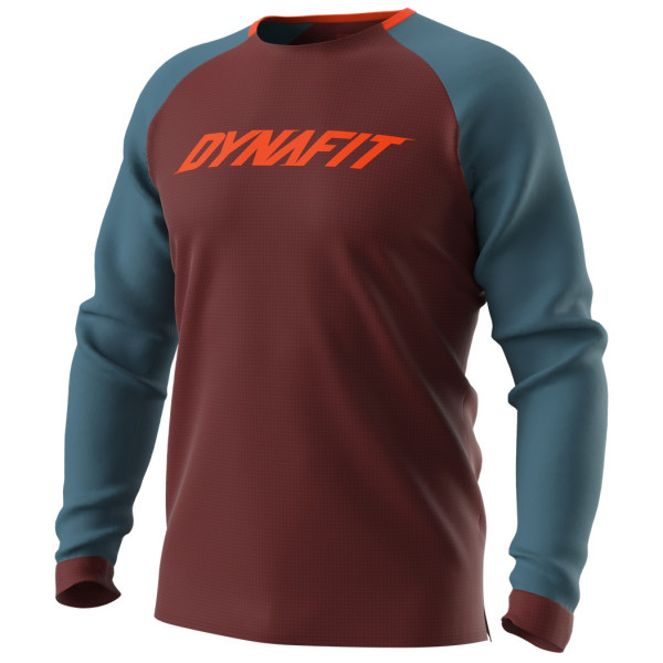 Функционална мъжка тениска  Dynafit Ride L/S M червен/син 1571 - syrah/8160