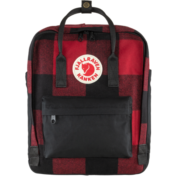 Раница Fjällräven Kånken Re-Wool черен/червен Redblack