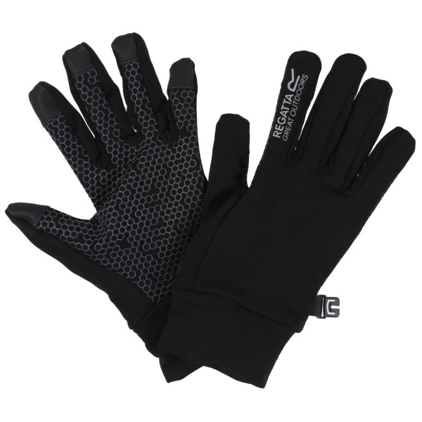 Детски ръкавици Regatta Grippy Gloves II черен/сив Black/Dark Grey