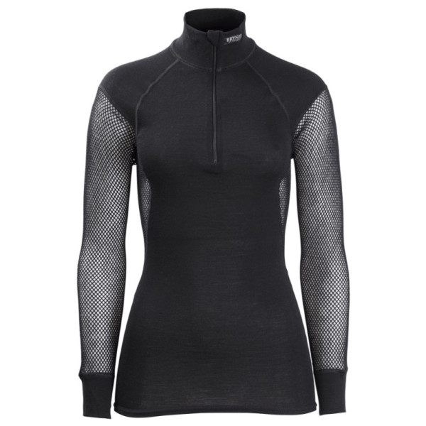 Дамско поло Brynje of Norway Lady Wool Thermo Zip-polo черен