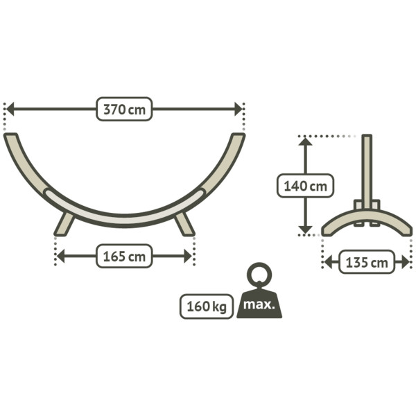 Стойка за хамак La Siesta Elipso do 160kg