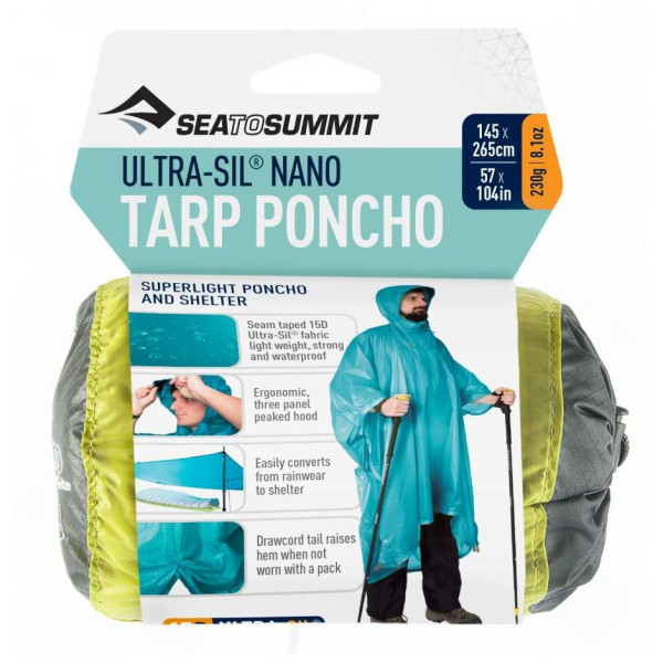 Пончо Sea to Summit Ultra-Sil Nano Tarp Poncho светло зелен Lime