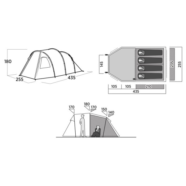 Туристическа палатка Easy Camp Hidra 4