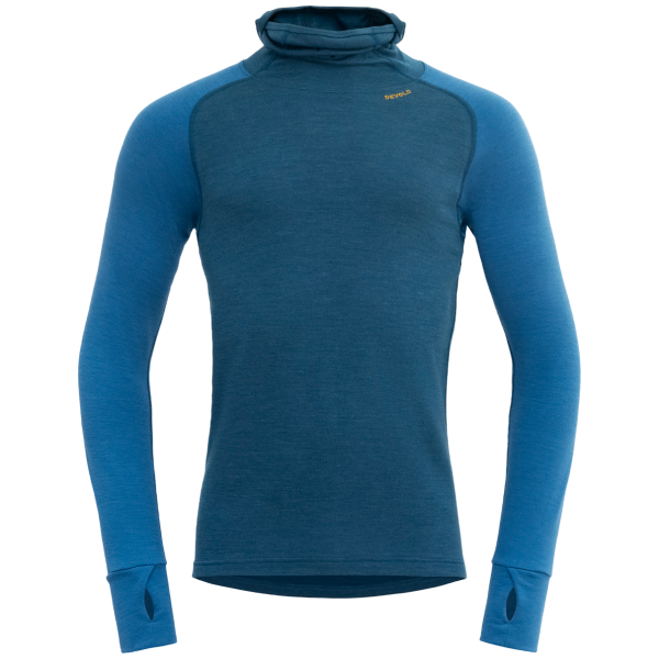 Функционален мъжки суитшърт Devold Expedition Merino Silk Hoodie Man син FLOOD/BLUE