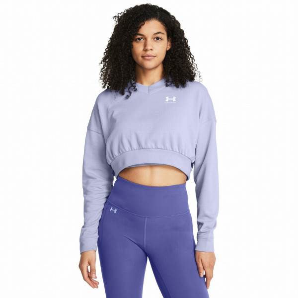 Дамски суитшърт Under Armour Rival Terry OS Crop Crw светло син Celeste/White