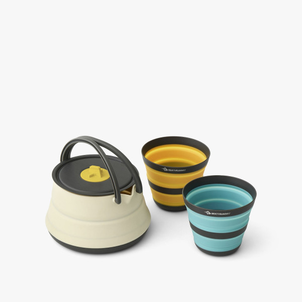 Комплект прибори Sea to Summit Frontier UL Collapsible Kettle Cook Set 2P 3 Piece бежов