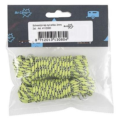 Шнур за палатка Bo-Camp Reflective Nylon Guy Rope 3mm жълт Yellow