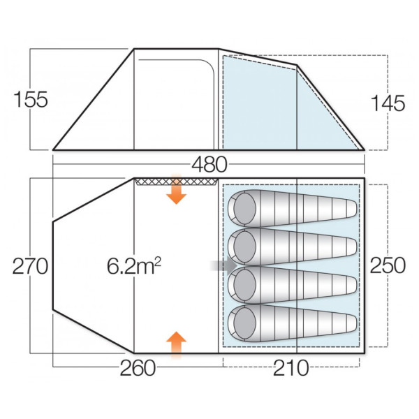 Палатка Vango Beta 450 XL (2019)