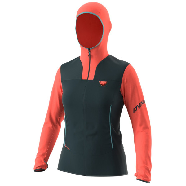 Дамски функционален суитшърт Dynafit Traverse Ptc Hooded Jacket W черен/оранжев 1841 - hot coral/3010