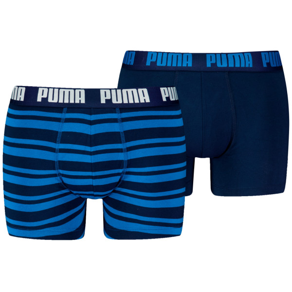 Мъжки боксерки Puma Everyday Striped Boxers 2P син Blue