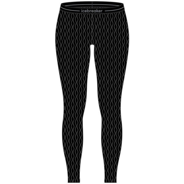 Дамско функционално долно бельо Icebreaker W Mer 260 Vertex Leggings On-Piste черен/бял Black/Snow/J