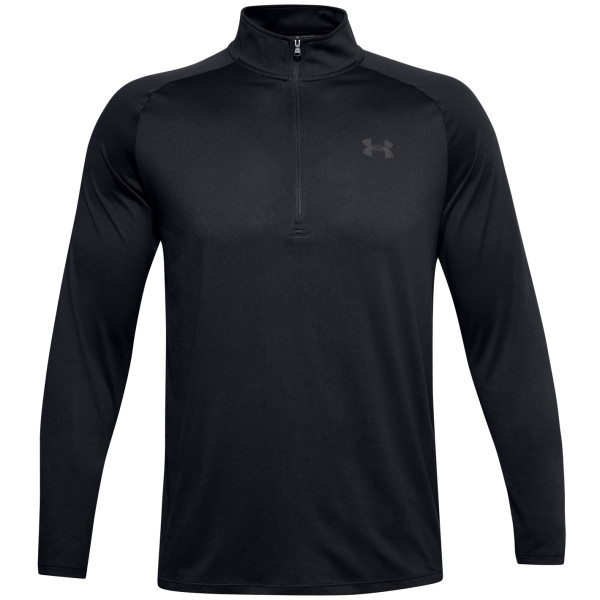 Функционална мъжка тениска  Under Armour Tech 2.0 1/2 Zip черен Black//Charcoal