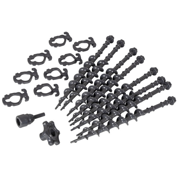 Комплект колчета Bo-Camp Screw pegs set 8 pcs тъмно сив Grey