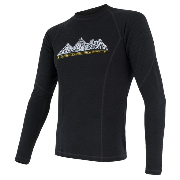 Мъжка тениска Sensor Merino DF Adventure черен Black