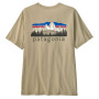 Мъжка тениска Patagonia M's Fitz Roy Foothills T-Shirt сив/зелен Weathered Stone