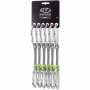 Комплект примка с карабинери Climbing Technology Lime set 12 cm DY 6 ks silver