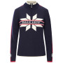Дамски пуловер Dale of Norway Nåle Fem Sweater синьо/бял Navy Offwhite Red Rose