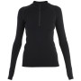 Дамска функционална блуза Icebreaker Women 300 MerinoFine™ Polar LS Half Zip черен Black