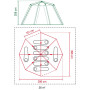 Голяма семейна палатка Coleman Cortes Octagon 8 Blue