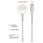 Кабел за зареждане и пренос на данни Swissten Wireless charging cable 2in1 for Apple Watch + USB-C 1,2 m