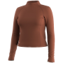 Дамска функционална блуза Smartwool Women's Active Merino Movement Mock Neck тухлен Burnt Sienna