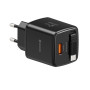 Адаптор Swissten SlideCharge Gan 45W, 1X USB-A 18W + kabel USB-C 0,75 m