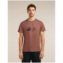 Функционална мъжка тениска Icebreaker Merino Blend Core SS Tee Canoe Companions тухлен CAROB