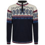 Мъжки пуловер Dale of Norway Vail Masc Sweater тъмно син Midnightnavy Redrose Offwhite