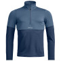 Мъжки суитшърт Ortovox Fleece Light Zip Neck син Blue Nunatak