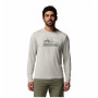 Мъжка тениска Columbia Parsons Point™ Ls Graphic Tee бежов Dark Stone Heather Framed Peakscape