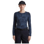 Дамска функционална блуза Icebreaker Women M 200 Oasis LS Crewe Moss BloomAOP