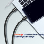 Кабел за зареждане и пренос на данни Swissten Textile USB-C / USB-C 3 m