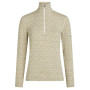 Дамска функционална блуза Icebreaker Women M 260 Tech Vertex LS HZ AlpGeo бежов / бял Undyed/Cumin/J
